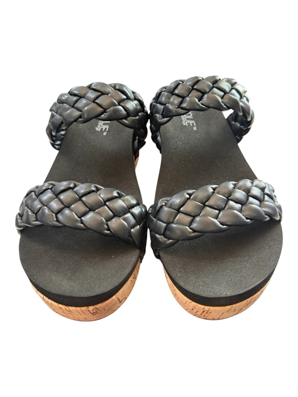 Corkys Boutique Delightful Black Braided Platform Sandals Size 10 NIB